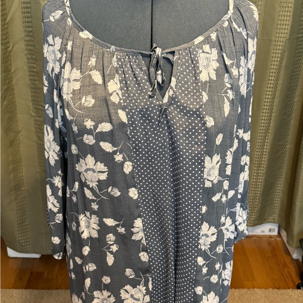 Fred David, long sleeve blouse size 3X